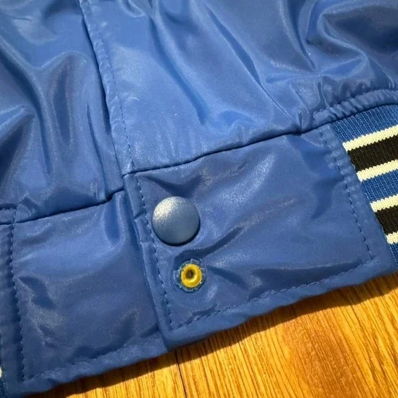 Duke University Men's Jacket Varsity Blue Snap Embroidered Collegiate Size 2XL